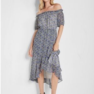 Express floral off the shoulder midi dress